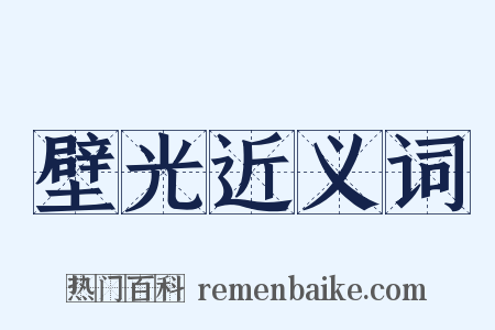 壁光近义词是什么意思的图片